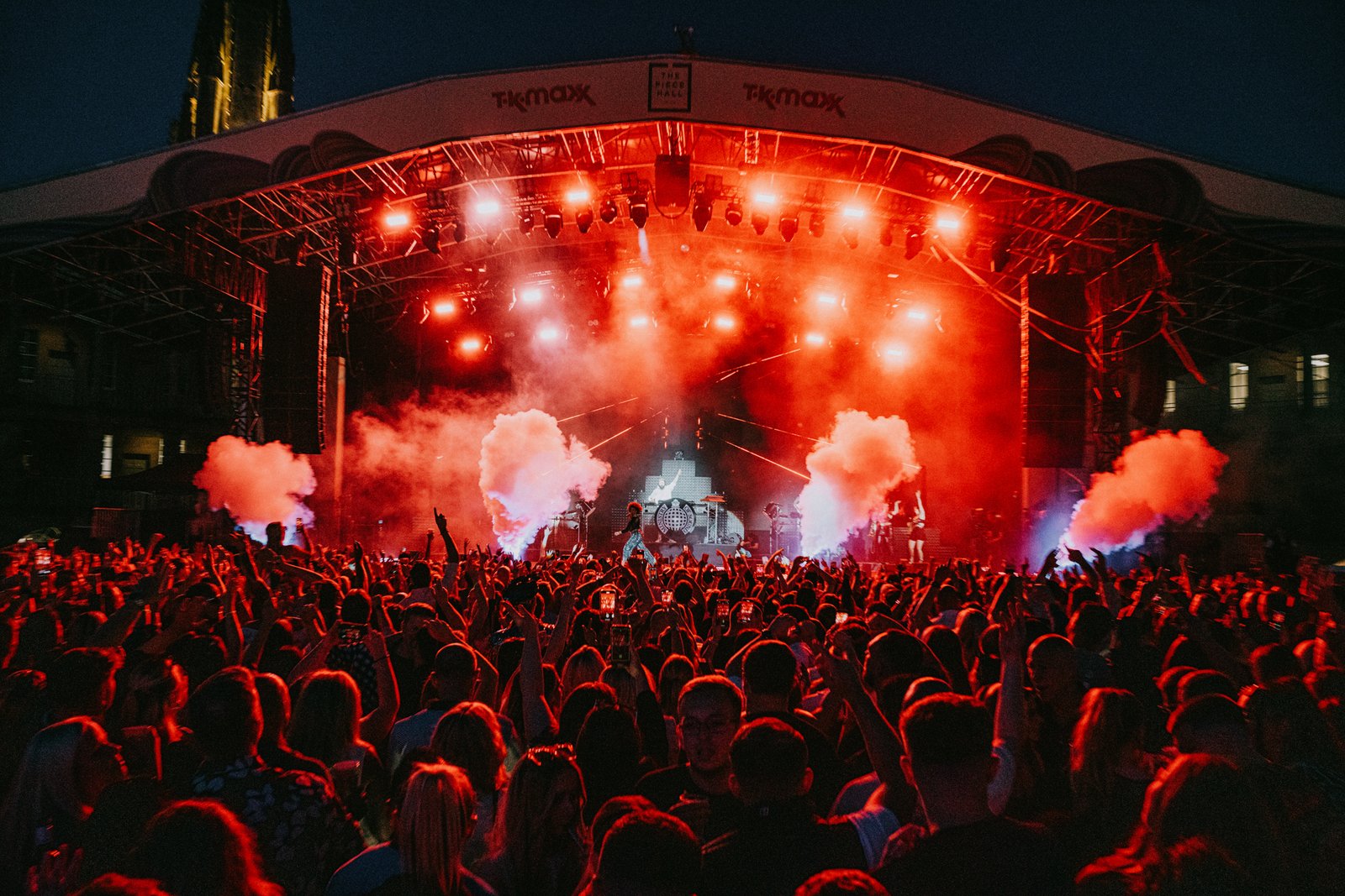 The Piece Hall event atmosphere with live performance energy